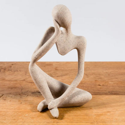 Abstract Thinker Statue – Resin Sculpture for Shelf, Desk & Home Decor (3 Poses)