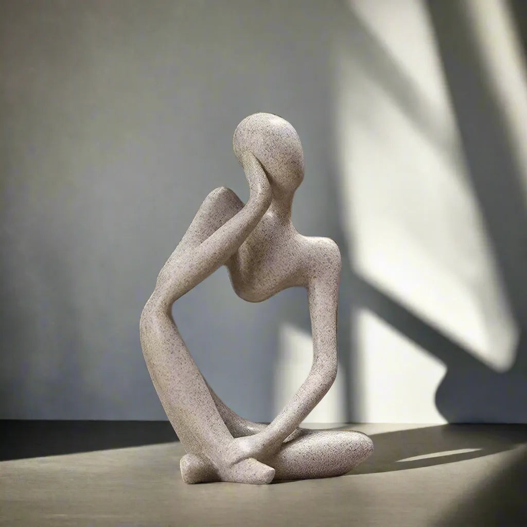Abstract Thinker Statue – Resin Sculpture for Shelf, Desk & Home Decor (3 Poses)