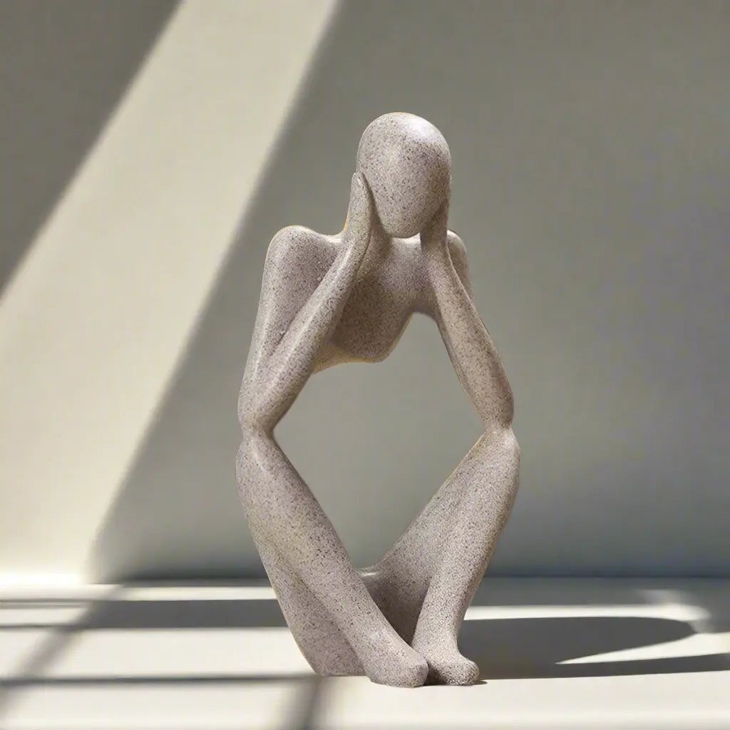 Abstract Thinker Statue – Resin Sculpture for Shelf, Desk & Home Decor (3 Poses)