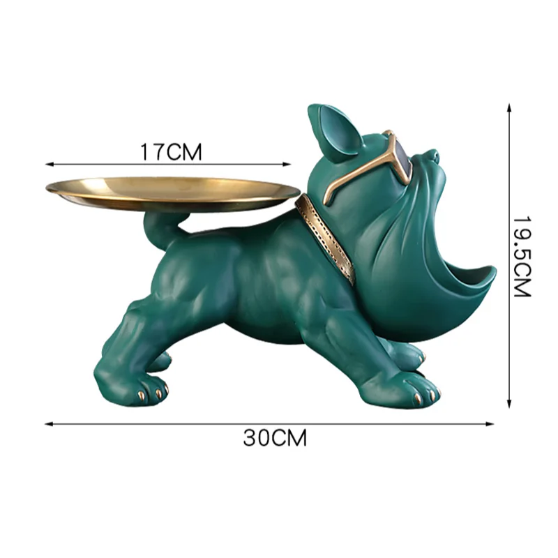 Bulldog Key Tray – Bold Resin Dog Decor & Entryway Catchall | Root for Cute