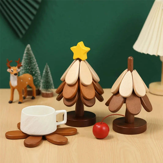 Foldable Wooden Trivet – Rustic Table Protector for Aesthetic Kitchens | Root for Cute