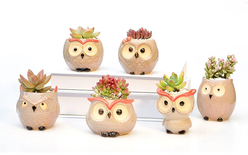 Owl Ceramic Planter