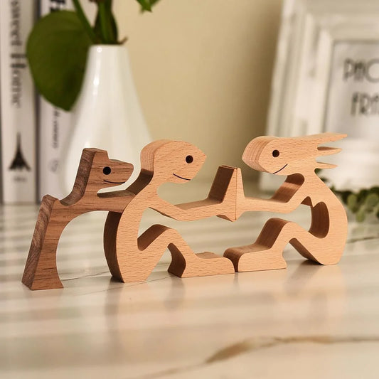 Wooden Dog Figurines