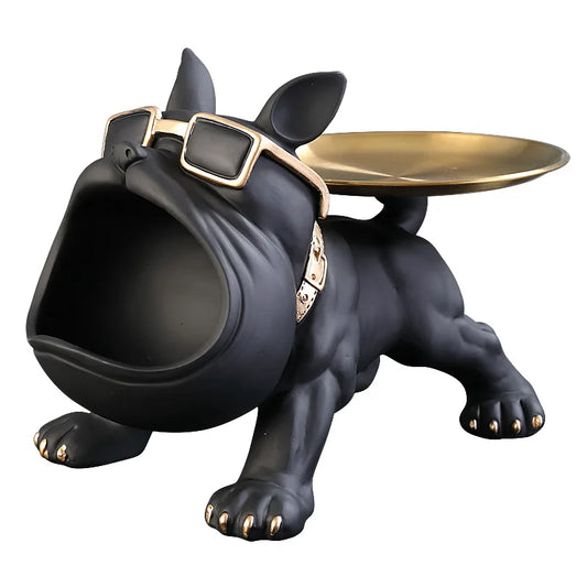 Bulldog Key Tray – Resin Dog Organizer for Entryway, Desk & Gifts
