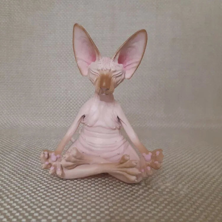 Whimsical Buddha Cat Statue