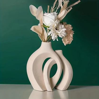 Nordic Ceramic Vase Duo