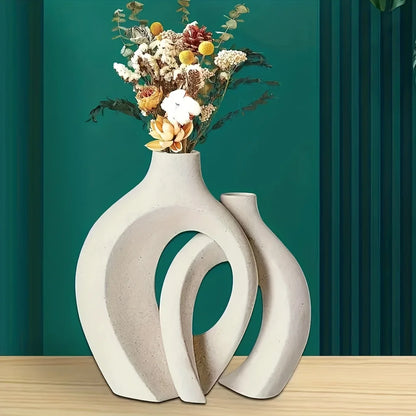 Nordic Ceramic Vase Duo