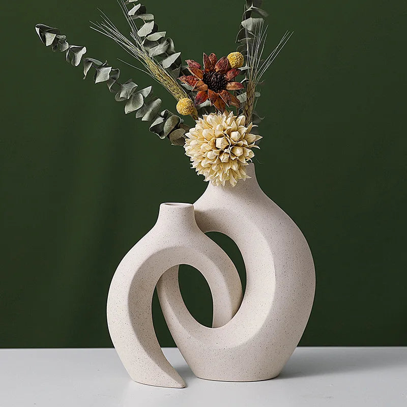 Nordic Ceramic Vase Duo