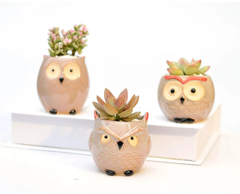 Owl Ceramic Planter