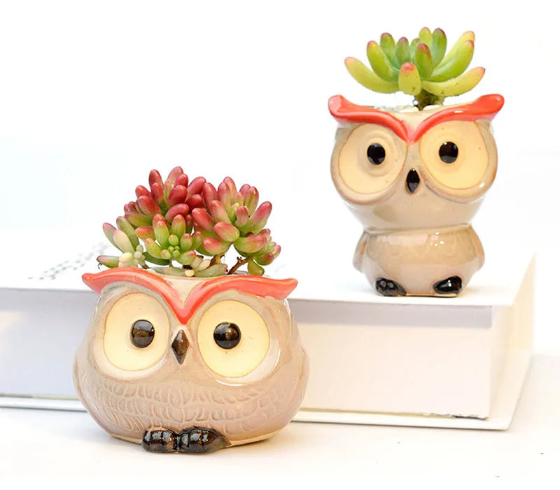 Owl Ceramic Planter