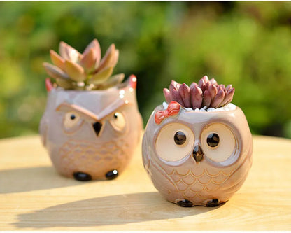 Owl Ceramic Planter