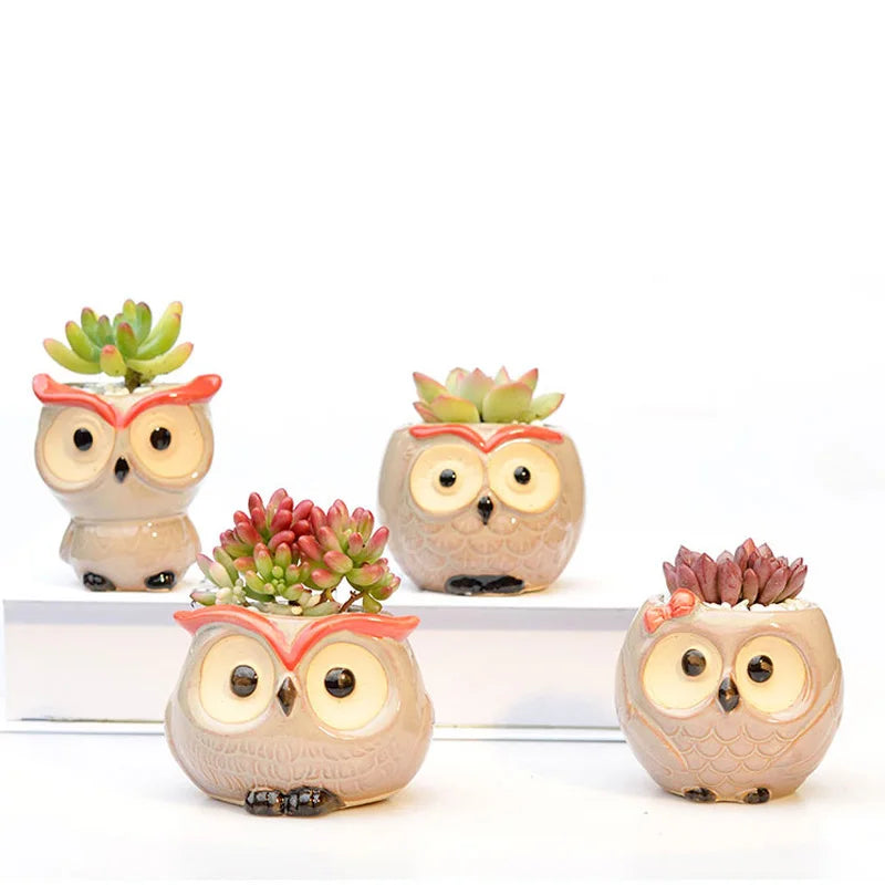 Owl Ceramic Planter