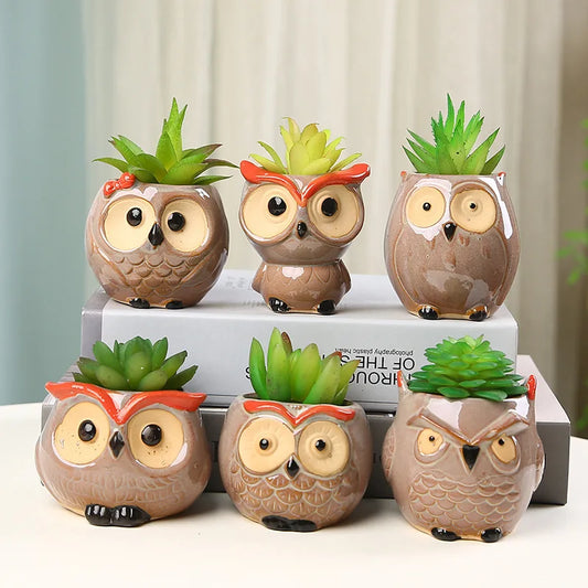 Owl Ceramic Planter