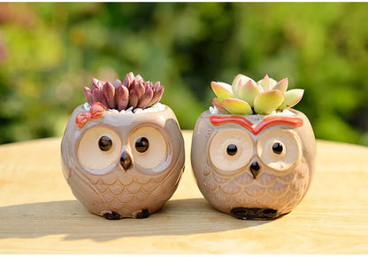 Owl Ceramic Planter