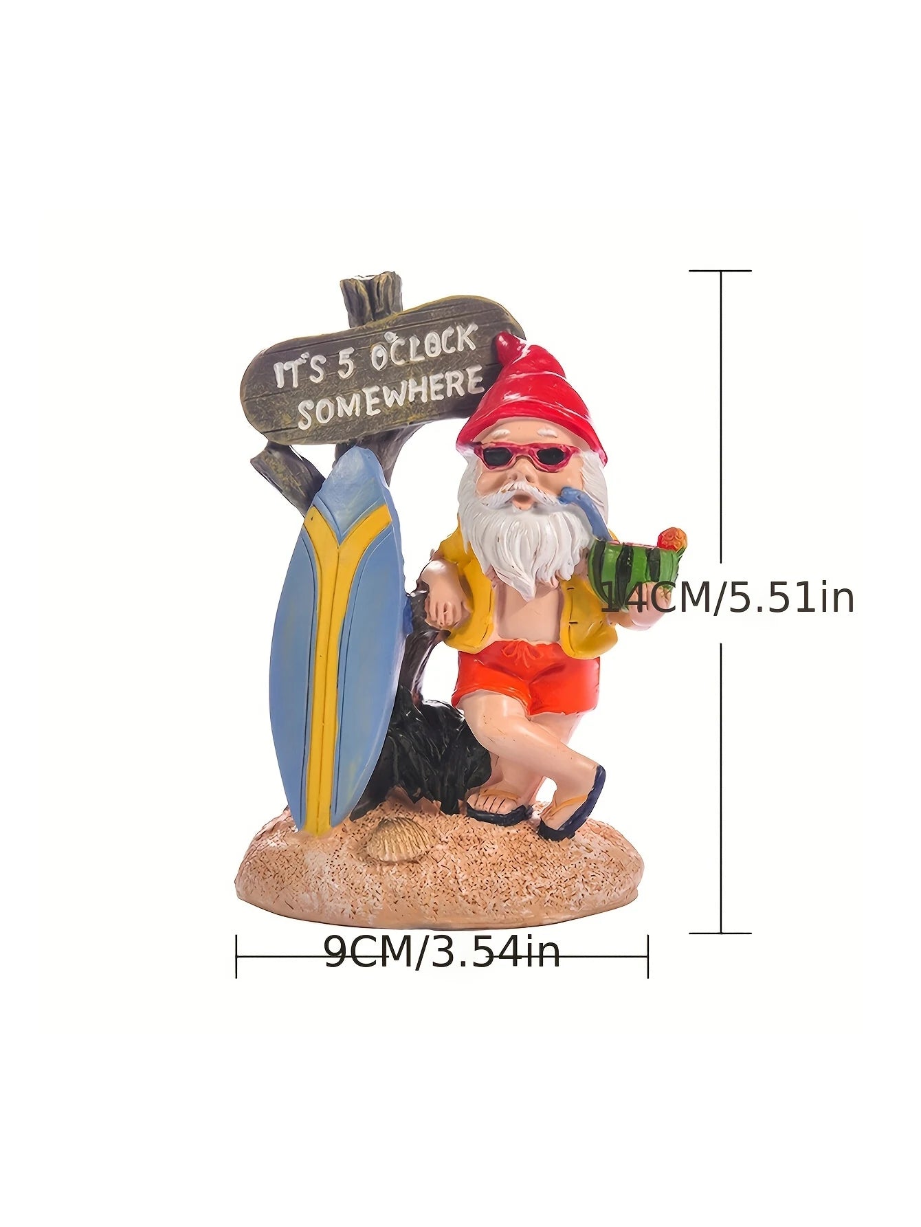 Surfing Gnome Decoration