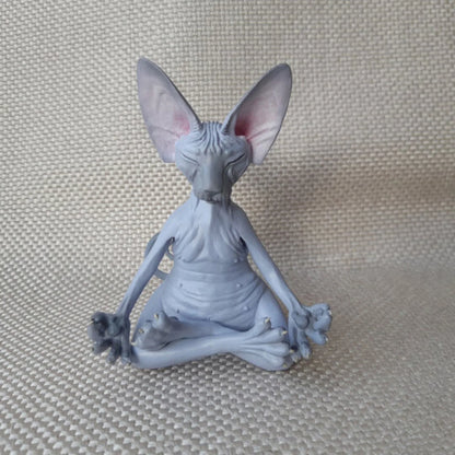 Whimsical Buddha Cat Statue